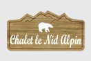 Enseigne personnalisée - Devanture - Chalet Nid Alpin | 1Signe by Pic Bois