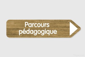 Panneau directionnel - Parcours pédagogique personnalisé | 1Signe by Pic Bois