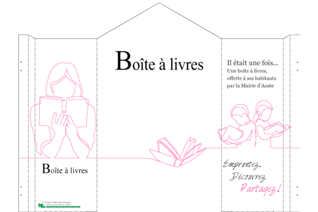 Boîte à livres - version à poser personnalisable | Signe par Pic Bois