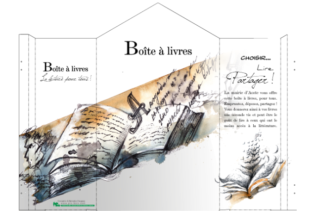 Boîte à livres - version murale personnalisable | Signe par Pic Bois