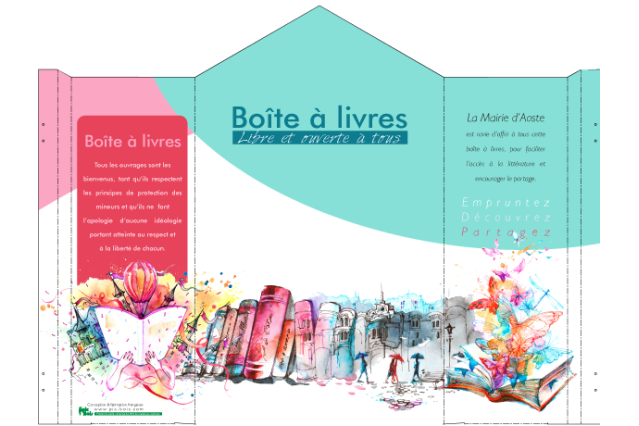 Boîte à livres - version murale personnalisable | Signe par Pic Bois