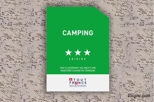 Panonceau de classement Camping Loisirs | 1Signe by Pic Bois