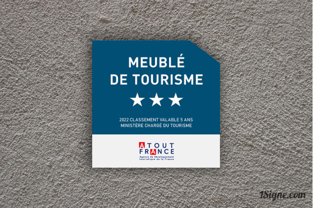 Panonceau de classement Meublés de tourisme | 1Signe by Pic Bois