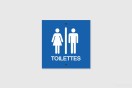 Plaque personnalisée Sanitaires - Emplacement toilettes | 1Signe by Pic Bois