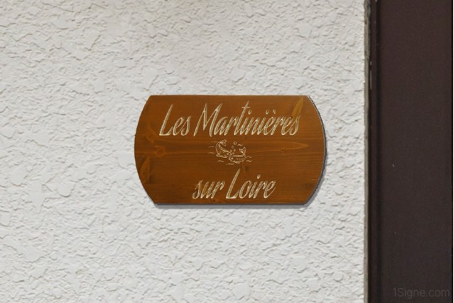 Plaque de maison personnalisée - Famille Martin | 1Signe by Pic Bois