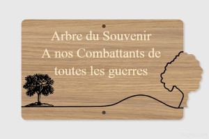 Plaque commémorative - Arbre du souvenir à personnaliser | 1Signe by Pic Bois