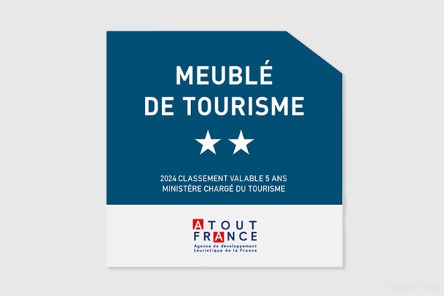 Panonceau de classement Meublés de tourisme | 1Signe by Pic Bois