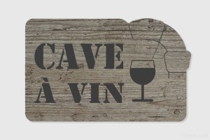 Plaque de porte personnalisée - Cave à vin | 1Signe by Pic Bois