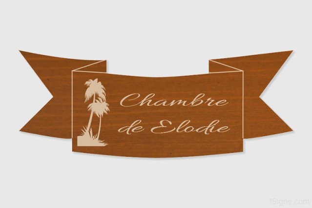 Plaque de porte personnalisée - Chambre | 1Signe by Pic Bois