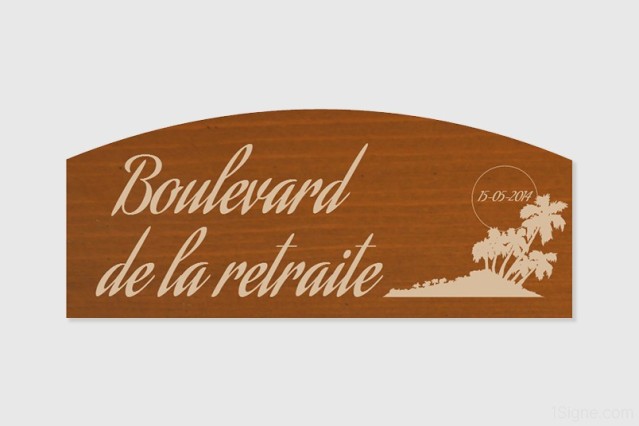 Plaque de rue détournée - Retraite personnalisée | 1Signe by Pic Bois