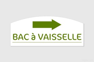 Panneau Camping - Sanitaires - Bac à vaisselle | 1Signe by Pic Bois