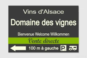 Pré-enseigne personnalisée - Vente directe vins | 1Signe by Pic Bois