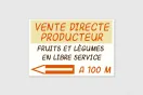 Pré-enseigne - Vente directe fruits personnalisée | 1Signe by Pic Bois