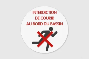 Panneau personnalisé Interdiction de courir | 1Signe by Pic Bois