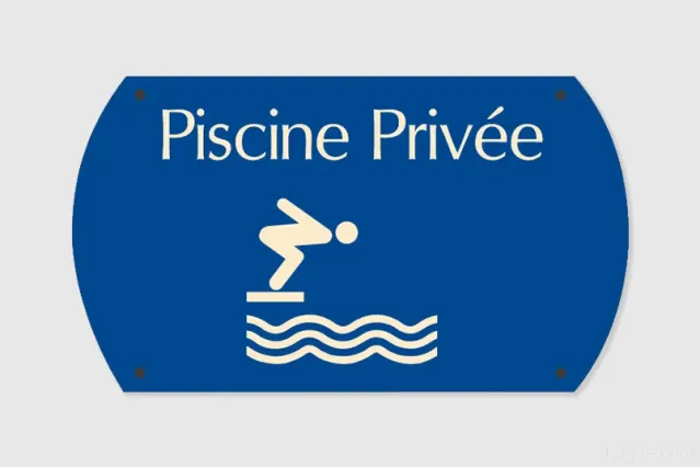 Panneau personnalisé Camping - Piscine Privée | 1Signe by Pic Bois