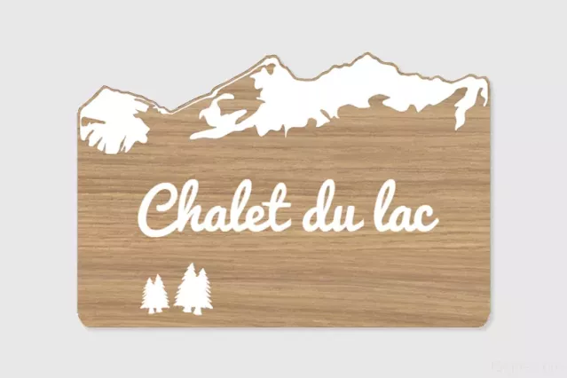 Plaque de maison - Chalet du lac à personnaliser | 1Signe