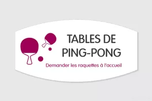 Plaque de porte personnalisée - Tables Ping Pong | Signalétique 1signe