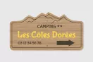 Panneau Pré-enseignes camping - Côtes Dorées | 1Signe by Pic Bois