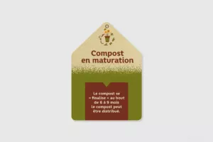 Signalétique de tri - Compost à maturation | 1Signe by Pic Bois