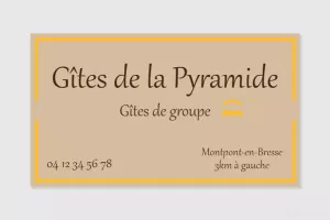 Pré-enseigne gîte - Gîte de la pyramide | 1Signe by Pic Bois