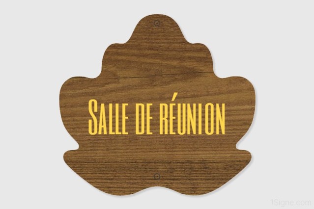 Plaque de porte - Salle de réunion personnalisée | 1Signe by Pic Bois