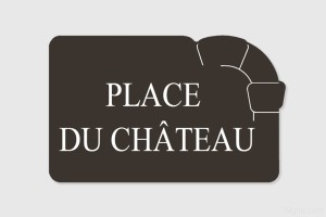 Plaque de rue personnalisée  - Château | 1Signe by Pic Bois