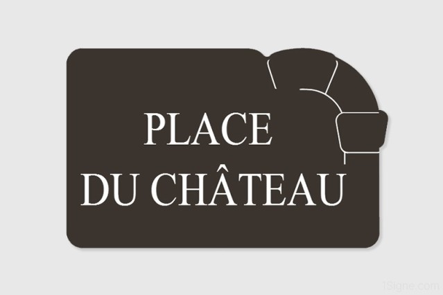 Plaque de rue personnalisée  - Château | 1Signe by Pic Bois