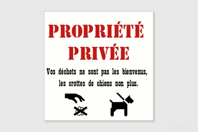 Plaque de maison personnalisable - Privé  | 1Signe by Pic Bois