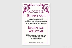 Panneau personnalisé Plaque d'information - Accueil Camping| 1Signe by Pic Bois