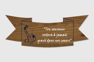 Plaque funéraire personnalisée - Foot | 1Signe by Pic Bois