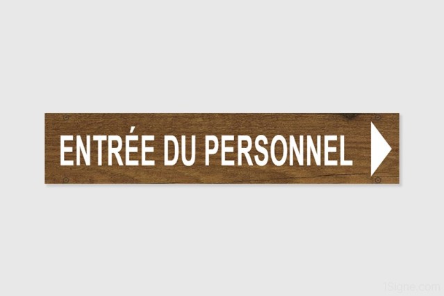 Panneau directionnel - Décor bois personnalisé | 1Signe by Pic Bois