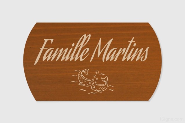 Plaque de maison personnalisée - Famille Martin | 1Signe by Pic Bois