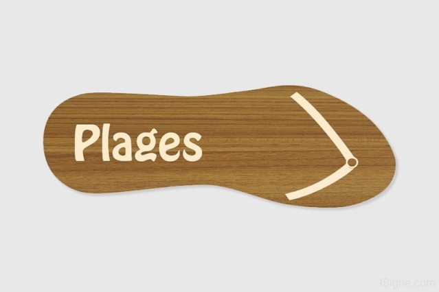 Plaque personnalisée Camping - directionnel - Tongue personnalisée | 1Signe by Pic Bois