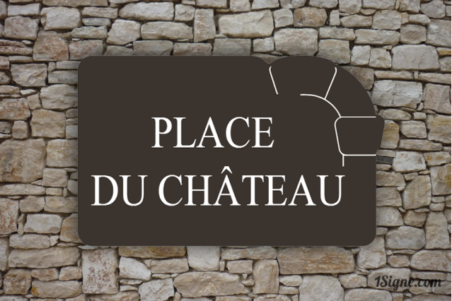 Plaque de rue personnalisée  - Château | 1Signe by Pic Bois