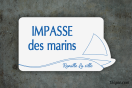 Plaque de rue personnalisée - Marin | 1Signe by Pic Bois