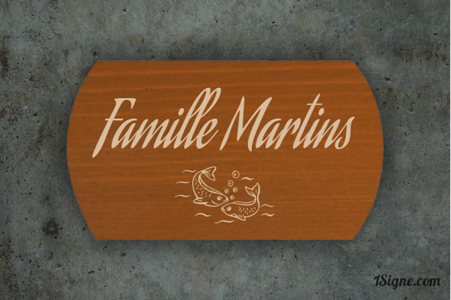 Plaque de maison personnalisée - Famille Martin | 1Signe by Pic Bois