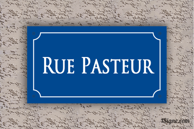 Plaque de rue personnalisée - Rue Pasteur personnalisée | 1Signe by Pic Bois