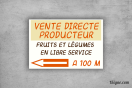 Pré-enseigne - Vente directe fruits personnalisée | 1Signe by Pic Bois