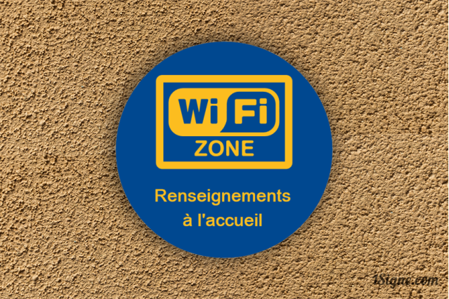 Panneau personnalisé Camping - Zone Wifi - Renseignement Accueil | 1Signe by Pic Bois