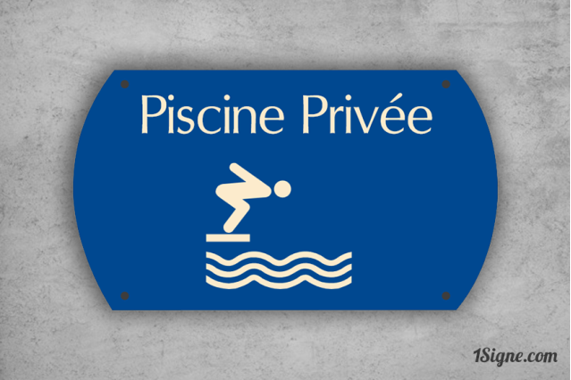 Panneau personnalisé Camping - Piscine Privée | 1Signe by Pic Bois