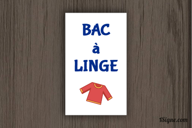 Panneau personnalisable Camping - Sanitaires - Bac à Linge | 1Signe by Pic Bois