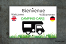 Panneau personnalisé Camping - Bienvenue - Camping-Cars| 1Signe by Pic Bois