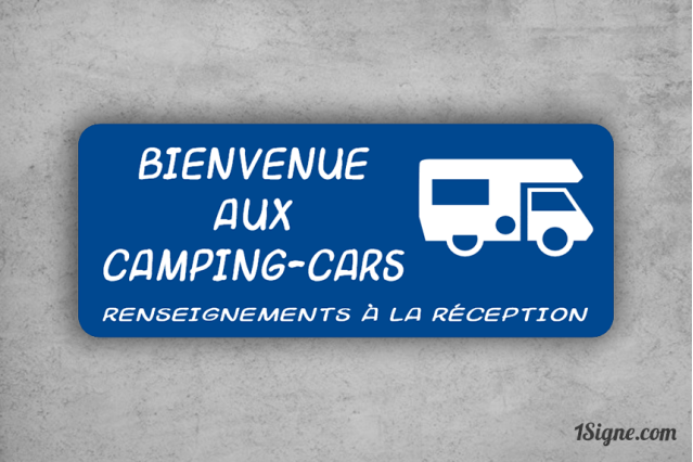 Panneau personnalisé Camping - Bienvenue - Camping-Car| 1Signe by Pic Bois