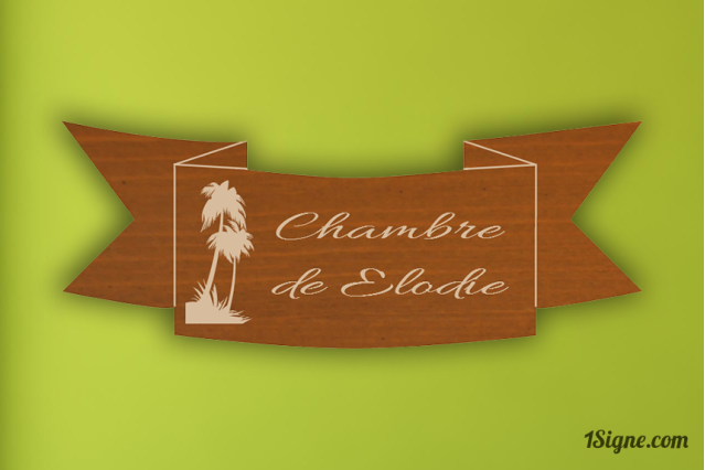 Plaque de porte personnalisée - Chambre | 1Signe by Pic Bois