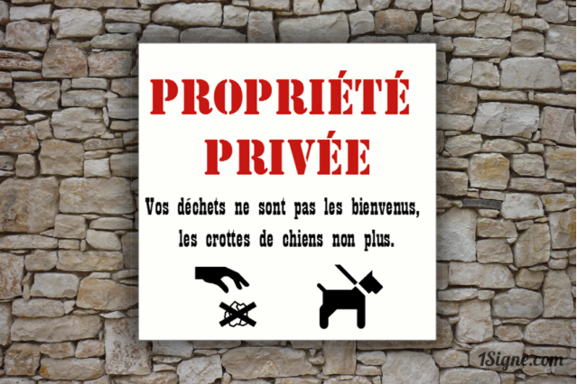 Plaque de maison personnalisable - Privé  | 1Signe by Pic Bois